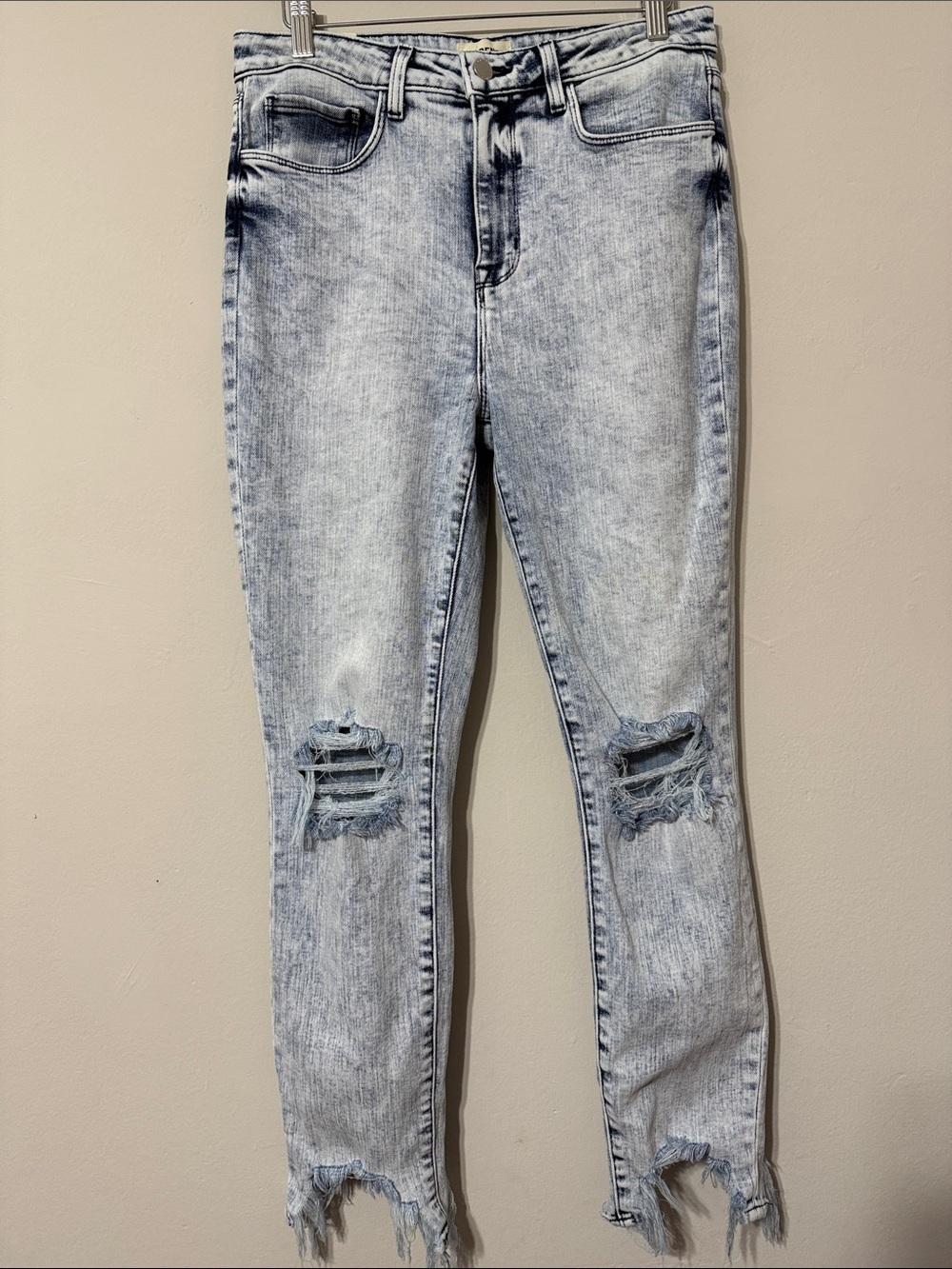L'AGENCE Light Blue Skinny Distressed Jeans